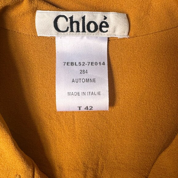 Vintage Chloe Crepe Button Down Top - Size 42 (US Medium) - Picture 6 of 6